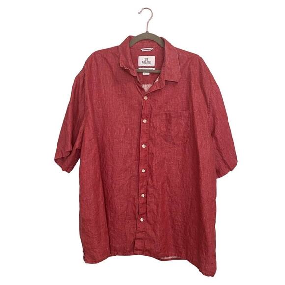 28 Palms Relaxed Fit Linen Button Down Sz XXL - Picture 2 of 11